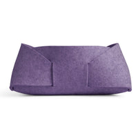 Double Tuck Medium Felt Basket in Lilac - Angle 1