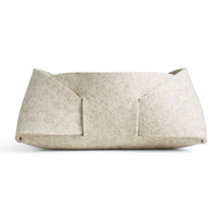 Double Tuck Medium Felt Basket en Heathered Off White - ángulo 1