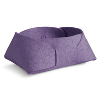 Double Tuck Medium Felt Basket in Lilac - Angle 4