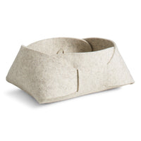 Double Tuck Medium Felt Basket en Heathered Off White - ángulo 4
