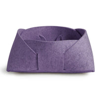 Double Tuck Medium Felt Basket in Lilac - Angle 2