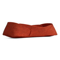 Double Tuck Small Felt Basket in Tomato - Angle 3