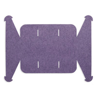 Double Tuck Small Felt Basket in Lilac - Angle 6