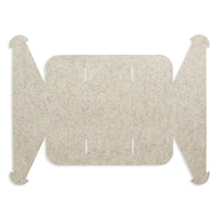Double Tuck Small Felt Basket in Heathered Off White - Angle 7