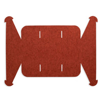 Double Tuck Small Felt Basket in Tomato - Angle 8
