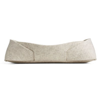 Double Tuck Small Felt Basket in Heathered Off White - Angle 1