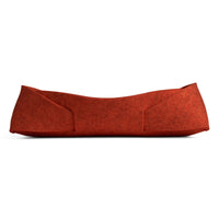 Double Tuck Small Felt Basket in Tomato - Angle 1