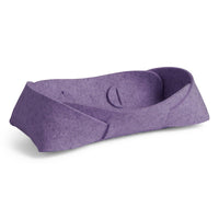 Double Tuck Small Felt Basket in Lilac - Angle 3