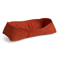Double Tuck Small Felt Basket in Tomato - Angle 4
