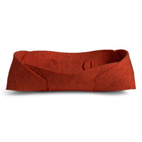 Double Tuck Small Felt Basket in Tomato - Angle 2