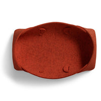 Double Tuck Small Felt Basket in Tomato - Angle 7