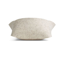 Double Tuck Small Felt Basket in Heathered Off White - Angle 8