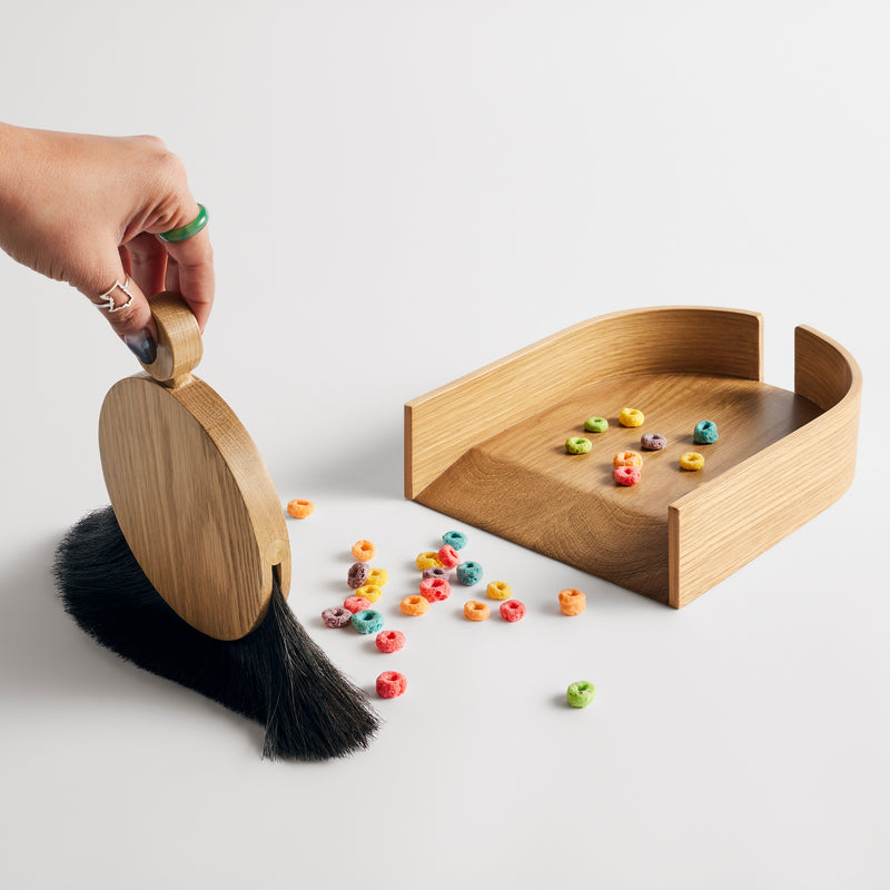 Dustiny&#39;s Child Broom and Dustpan in White Oak