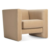 Double Down Lounge Chair en Camel Velvet - ángulo 2
