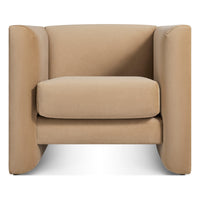Double Down Lounge Chair en Camel Velvet - ángulo 1