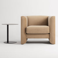 Double Down Lounge Chair en Camel Velvet - ángulo 7