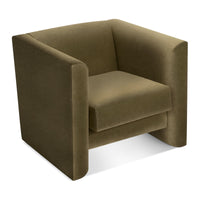 Double Down Lounge Chair en Moss Velvet - ángulo 3