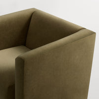 Double Down Lounge Chair en Moss Velvet - ángulo 8