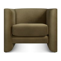 Double Down Lounge Chair en Moss Velvet - ángulo 1
