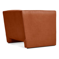 Double Down Lounge Chair in Toffee Leather - Angle 5