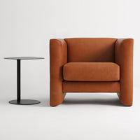 Double Down Lounge Chair in Toffee Leather - Angle 7