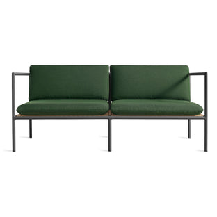 Dog Days Outdoor 2 Seat Sofa in Sunbrella Ivy / Charcoal - Angle 1