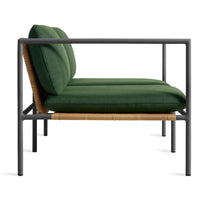 Dog Days Outdoor 2 Seat Sofa in Sunbrella Ivy - Angle 7