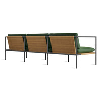Dog Days Outdoor 3 Seat Sofa in Sunbrella Ivy / Charcoal - Angle 5