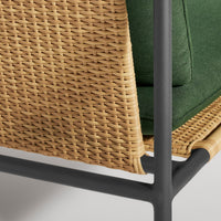 Dog Days Outdoor 3 Seat Sofa in Sunbrella Ivy / Charcoal - Angle 8