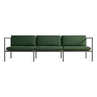 Dog Days Outdoor 3 Seat Sofa in Sunbrella Ivy / Charcoal - Angle 1