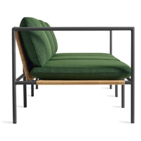 Dog Days Outdoor 3 Seat Sofa in Sunbrella Ivy / Charcoal - Angle 4