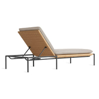 Dog Days Outdoor Sun Lounger in Sunbrella Linen / Charcoal - Angle 7