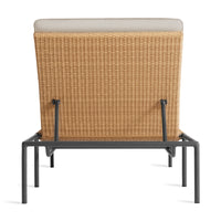 Dog Days Outdoor Sun Lounger in Sunbrella Linen / Charcoal - Angle 8