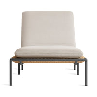 Dog Days Outdoor Sun Lounger in Sunbrella Linen / Charcoal - Angle 6
