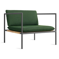 Dog Days Outdoor Lounge Chair in Sunbrella Ivy / Charcoal - Angle 6