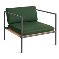 Dog Days Outdoor Lounge Chair in Sunbrella Ivy / Charcoal - Angle 7