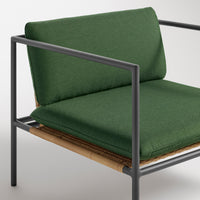 Dog Days Outdoor Lounge Chair in Sunbrella Ivy / Charcoal - Angle 11