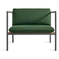 Dog Days Outdoor Lounge Chair in Sunbrella Ivy / Charcoal - Angle 1