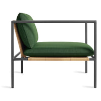 Dog Days Outdoor Lounge Chair in Sunbrella Ivy / Charcoal - Angle 8