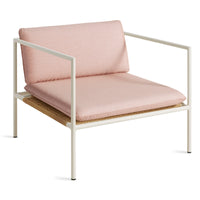 Dog Days Outdoor Lounge Chair in Sunbrella Blush / White - Angle 7