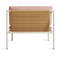 Dog Days Outdoor Lounge Chair in Sunbrella Blush / White - Angle 10