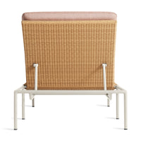 Dog Days Outdoor Sun Lounger in Sunbrella Blush / White - Angle 8