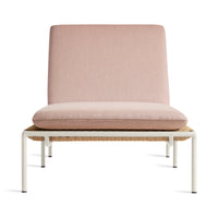 Dog Days Outdoor Sun Lounger in Sunbrella Blush / White - Angle 6