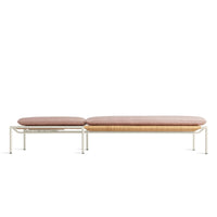 Dog Days Outdoor Sun Lounger in Sunbrella Blush / White - Angle 5