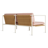 Dog Days Outdoor 2 Seat Sofa in Sunbrella Blush - Angle 5