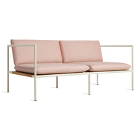 Dog Days Outdoor 2 Seat Sofa in Sunbrella Blush - Angle 2