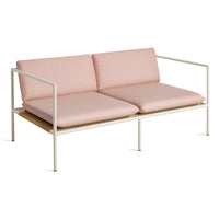 Dog Days Outdoor 2 Seat Sofa in Sunbrella Blush - Angle 3