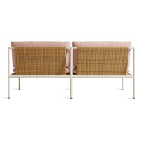 Dog Days Outdoor 2 Seat Sofa in Sunbrella Blush - Angle 6