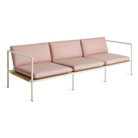 Dog Days Outdoor 3 Seat Sofa in Sunbrella Blush - Angle 3