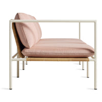 Dog Days Outdoor 3 Seat Sofa in Sunbrella Blush - Angle 4